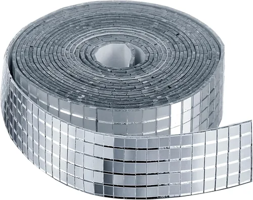 Miniatura 8 de SATINIOR 3000 piezas de azulejos de espejo de bola de discoteca autoadhesivos para manualidades, adhesivos pequeños de bola de discoteca de 5 x 5