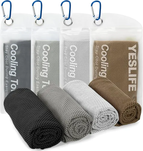 Miniatura 12 de YESLIFE Paquete de 4 toallas refrescantes de 40 x 12 pulgadas, toallas de gimnasio para hombres y mujeres, toallas de entrenamiento suaves y Azul