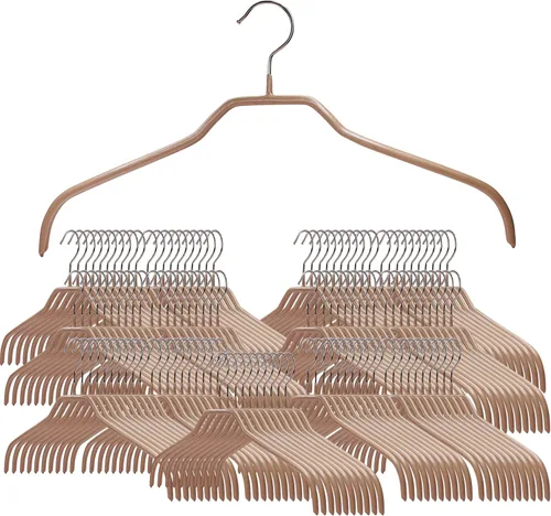 Miniatura 23 de MAWA Ft Reston Lloyd Silhouette Series - Percha antideslizante que ahorra espacio para camisas y vestidos, estilo 41/F, juego de 10, color blanco