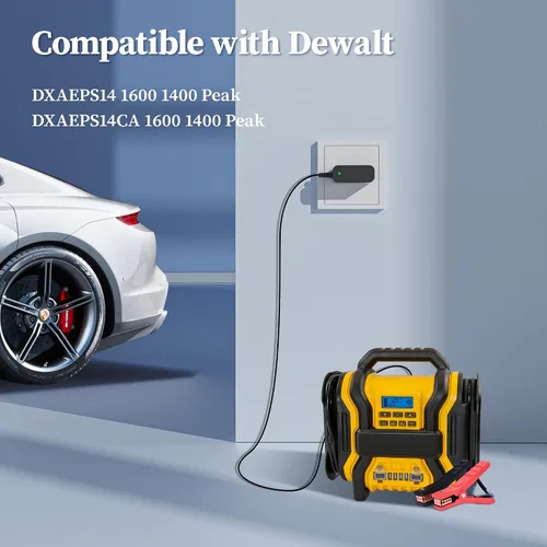 Miniatura 2 de Cargador para DEWALT DXAEJ14 DXAEPS14 DXAEPS14CA Jump Starter Cable de alimentación 15V Repuesto para arrancador Dewalt DXAEJ14 DXAEPS14