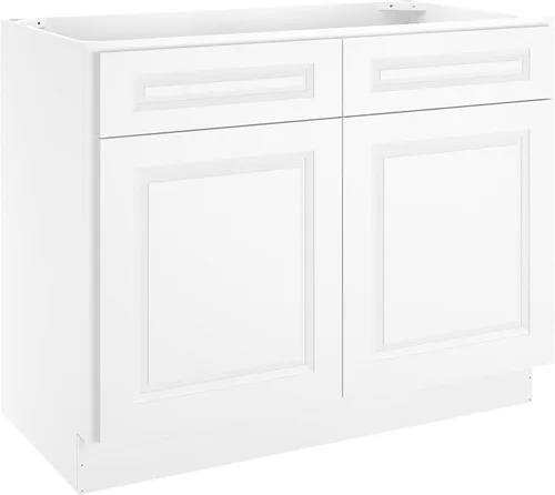 Miniatura 33 de LOVMOR Armarios de base de cocina, armario de almacenamiento aparador, gabinete de entrada con 1 cajón y estante ajustable, 24 pulgadas de ancho x