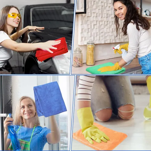 Miniatura 5 de SmoothNovelty 10 piezas de paño de limpieza de microfibra extra grande de 30" x 20" toalla de microfibra grande para piso reutilizable lavable sin