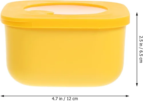 Miniatura 2 de Kichvoe Contenedor de almacenamiento de rebanadas de queso de 4.72 x 2.67 pulgadas, soporte para mantequilla con tapa para refrigerador, alimentos
