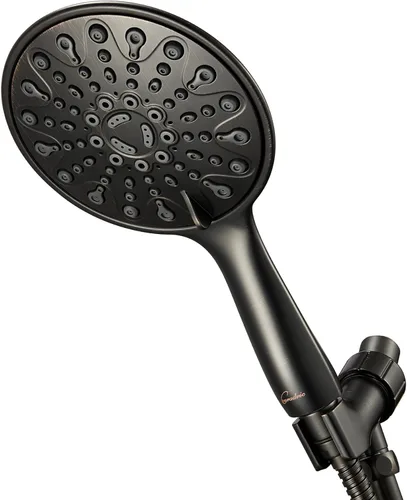 Miniatura 10 de Cabezal de ducha de mano, cara de bronce aceitado de 6 pulgadas, cabezal de ducha con 6 ajustes de rociado con alta presión, montaje de bola
