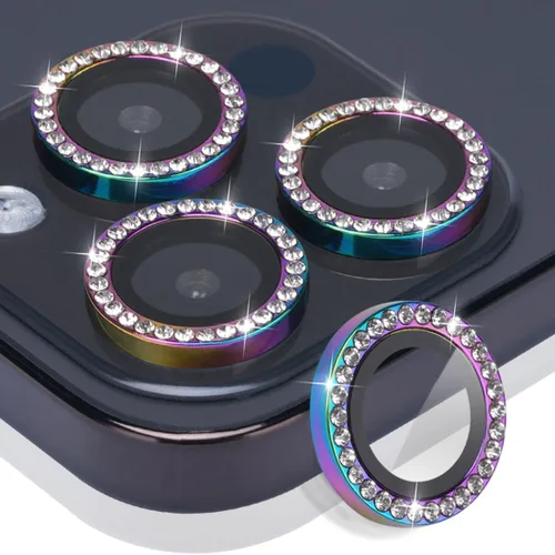Miniatura 11 de Protector de lente de cámara para iPhone 15 Pro Max, protector de lente de vidrio templado con anillo de aleación de aluminio, compatible con iPhone