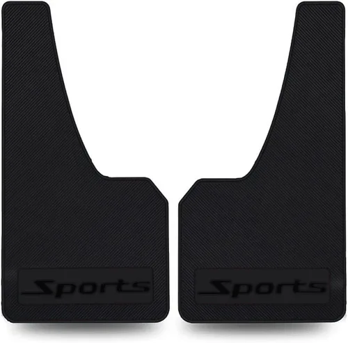 Guardabarros universales de goma para coche, guardabarros de goma para deportes universales, guardabarros delanteros o traseros (negro)