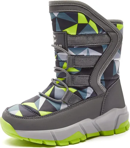 GUBARUN - Botas de nieve para niños impermeables antideslizantes resistentes al frío zapatos para invierno y climas fríos para niños pequeños y