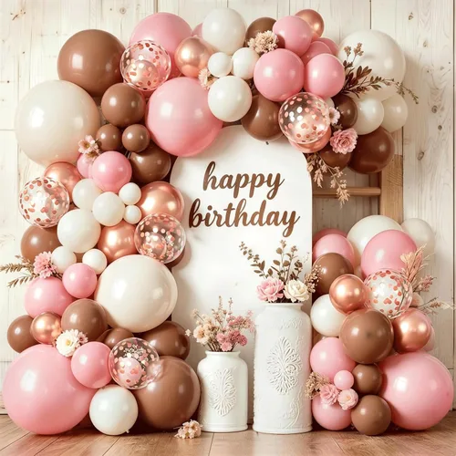 Miniatura 11 de Dusty Blue Balloon Arch Kit， Baby Blue and gold Balloon Sand White Confetti Gold Balloons for Baby Shower Beach Party Birthday Wedding Decorations