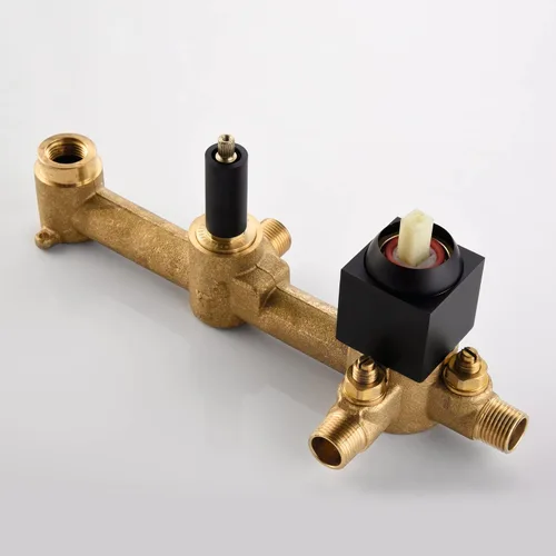 Miniatura 6 de SUMERAIN Sistema de ducha de lluvia negro mate con ducha de mano, válvula mezcladora de ducha de equilibrio de presión