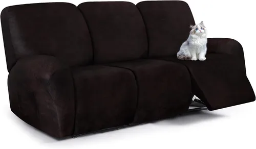 Miniatura 67 de ANARACHON Fundas para sillas reclinables con aspecto de cuero, funda elástica de 4 piezas, funda suave para silla reclinable, protector de muebles