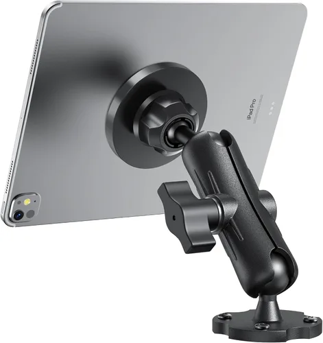 Miniatura 9 de Soporte de aluminio resistente para tableta, tablero de instrumentos para camión, vehículo, escritorio, pared, soporte ajustable de 360° para iPad