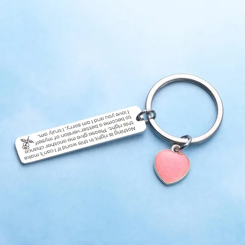 Miniatura 3 de ZNOSVEI Llavero para mamá con texto en inglés "Sorry Key", regalo de disculpa, perdóname, joyería para marido, regalo para abuela