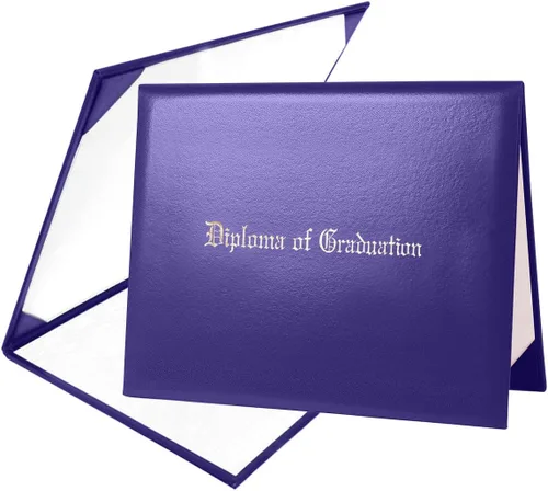Miniatura 35 de Funda para diploma de 8.5 x 11 pulgadas, certificado acolchado de cuero sintético de graduación (negro)