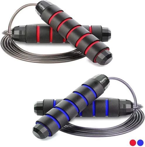 Redify Cuerda de saltar, cuerdas de saltar para fitness, para mujeres, hombres y niños, cuerda de salto de velocidad para entrenamiento con