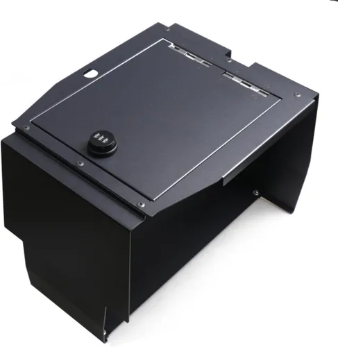 Caja de seguridad con cerradura de combinación de 3 dígitos, organizador de consola central, compatible con 2017 2018 2019 Ford F150, inserto de