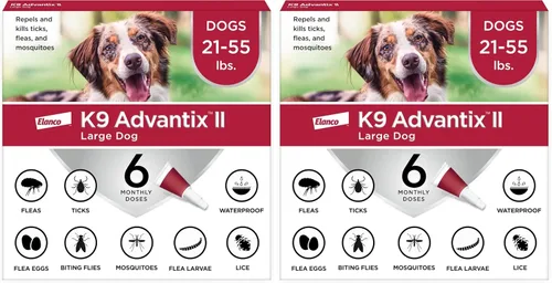 Miniatura 14 de K9 Advantix II - Tratamiento y prevención veterinario recomendado para pulgas, garrapatas y mosquitos para perros grandes Perros 9.5-25 kg