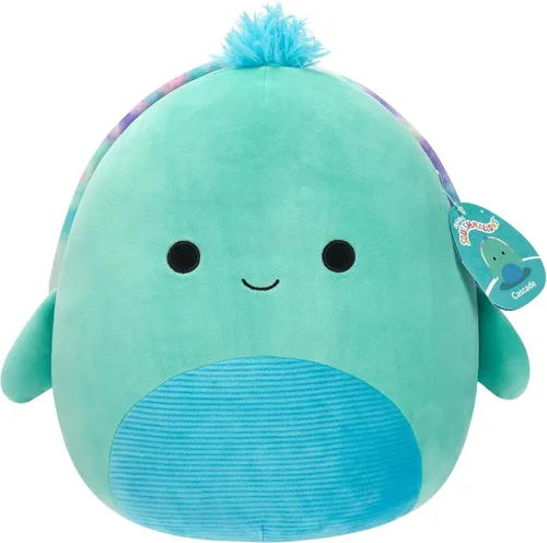 Miniatura 10 de Squishmallows Original 12 pulgadas Caine la tortuga de cuero naranja con gafas – Peluche oficial Jazwares (tamaño mediano)