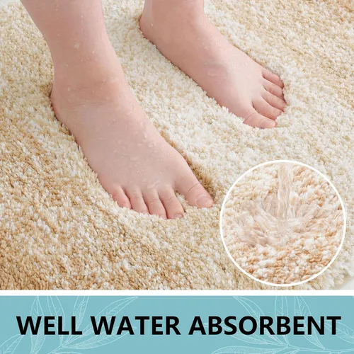Miniatura 3 de Arotive - Juego de alfombras de baño de 3 piezas, alfombras de baño extra suaves y absorbentes, alfombrillas de baño lavables a máquina y que se
