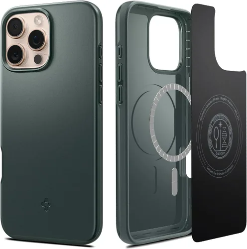 Miniatura 13 de Spigen Thin Fit MagFit Funda diseñada para iPhone 16 [Carcasa rígida] [Protección de grado militar] Compatible con MagSafe - Negro