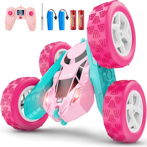 Miniatura 10 de cosone Automóvil a Control Remoto, Autos RC para Niños, Juguetes Recargables, Rotación de 360°, 2.4Ghz, Auto de Acrobacias RC para Niños, Regalo