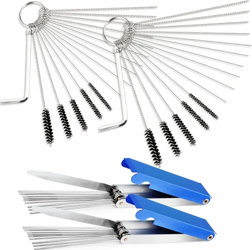 Valchoose Juego de 2 Kit de Limpieza de Carburador Premium, Juego Limpiador de Boquilla de Antorcha Nylon de Alta Densidad Resistente - Acero