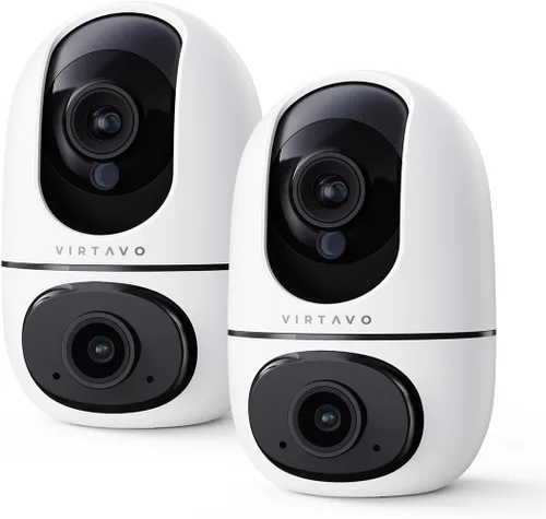 Miniatura 9 de virtavo Cámara WiFi de Seguridad XD1 para Interiores, No Requiere Suscripción, Monitor de Bebé y Cámara para Mascotas PTZ de Lente Dual 360°