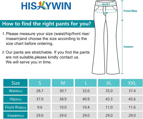 Miniatura 6 de HISKYWIN Womens Dress Pants Stretch Work Office Business Slacks Comfy Yoga Golf Pants with Pockets