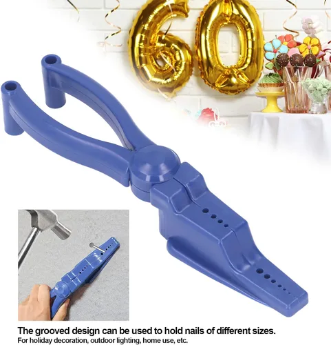 Miniatura 2 de Soporte de uñas portátil para clavos, alicates para martillar, clavar, soporte para martillar, protector de dedos ABS, guía protectora de uñas
