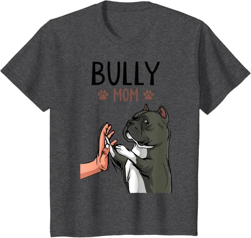 Miniatura 36 de American Bully Mom Cute Dog Mama Camiseta divertida para mujer, Blanco, S