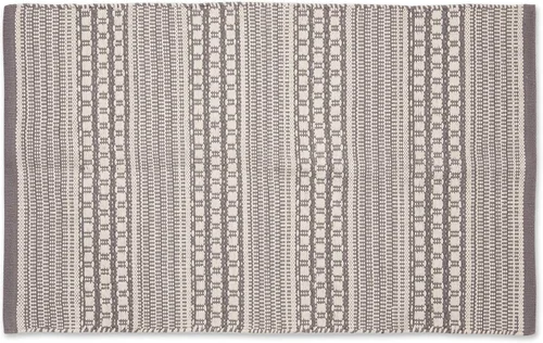 Miniatura 8 de DII Colección Woven Rugs Tejida a mano, 2x3', rayas Dobby de alcachofa