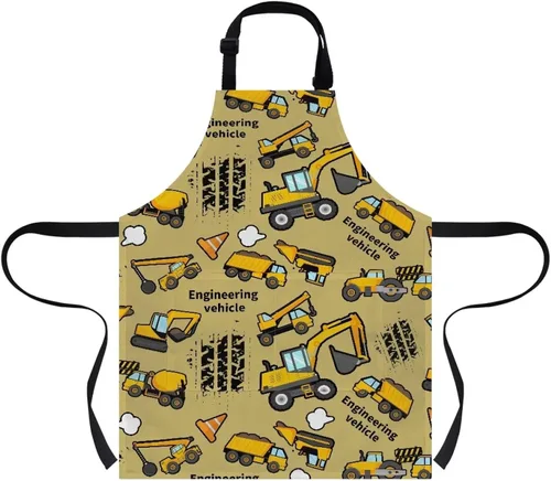 Miniatura 36 de doginthehole Delantal para niños con bolsillo para niños y niñas, delantales de chef ajustables con 2 bolsillos para cocinar, pintar