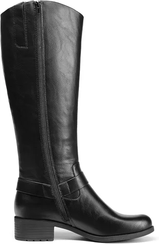 Miniatura 2 de DREAM PAIRS Botas para mujer hasta la rodilla, cómodas botas de equitación con cremallera lateral