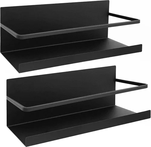 Paquete de 2 especieros magnéticos de alta calidad para refrigerador, estante magnético fuerte para especias para sostener tarros, estante magnético