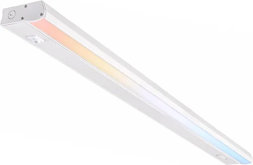 PARMIDA - Iluminación LED para debajo del gabinete, instalación cableada, 32 pulgadas, 24 W, 5CCT seleccionable por color, 2700 K/3000 K/4000 K/5000