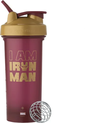 Miniatura 3 de BlenderBottle Marvel Classic V2 Botella mezcladora perfecta para batidos de proteínas y preentrenamiento, 28 onzas, Rey Guerrero