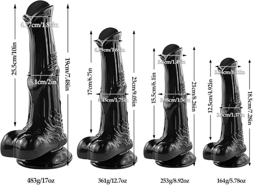 Miniatura 2 de Consoladro de fantasía negro de 8.3 pulgadas, juguetes sexuales anales flexibles con ventosa para hombres