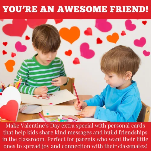 Miniatura 9 de AmandaCreation - Tarjetas para el día de San Valentín con chispas de chocolate con chispas de chocolate para regalar a amigos y compañeros de clase
