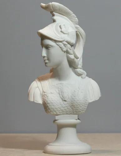 greekartshop Generic Athene Goddess of Wisdom Athena Minerva - Escultura de estatua de mármol fundido con busto de 9.84 pulgadas
