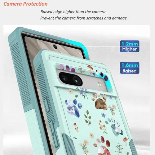 Miniatura 3 de Funda para Google Pixel 7a 5G: diseño floral de flores lindas para niñas y mujeres, ajuste delgado con funda de silicona TPU suave para teléfono