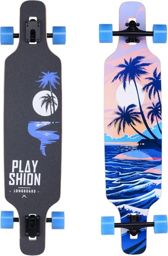 Miniatura 8 de Playshion Drop Through Freestyle - Patineta de tablero largo 39.0 in/Negro