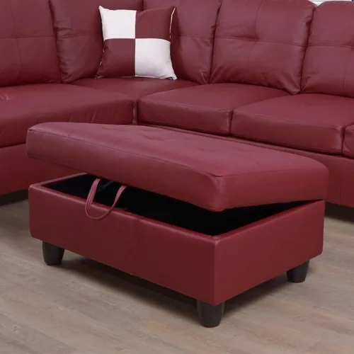 Miniatura 26 de A Ainehome Otomana, moderna otomana de cuero para sala de estar, apartamento y espacio pequeño (tamaño: 28.5 x 19 x 17.5 pulgadas de alto, A-negro)