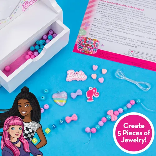 Miniatura 3 de Barbie pinta tu propio joyero, personaliza un tocador en forma de corazón y joyero con pinturas acrílicas, crea 5 piezas de joyería, más de 100