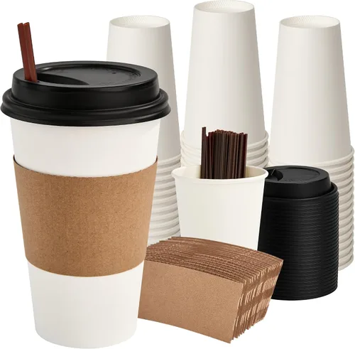 Miniatura 25 de RACETOP Paquete de 300 tazas de café de papel de 3 onzas para baño, vasos desechables para enjuague bucal, vasos de papel pequeños para fiestas