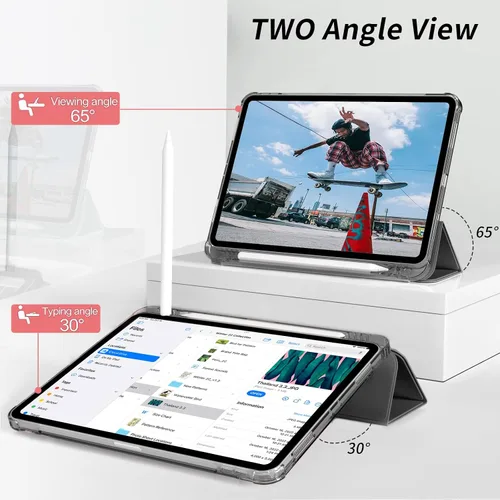 Miniatura 4 de Kenke - Funda para iPad Pro de 11 pulgadas 4ª/3ª/2ª/1ª generación 2022/2021/2020/2018 con soporte para carga de segundo lápiz con soporte