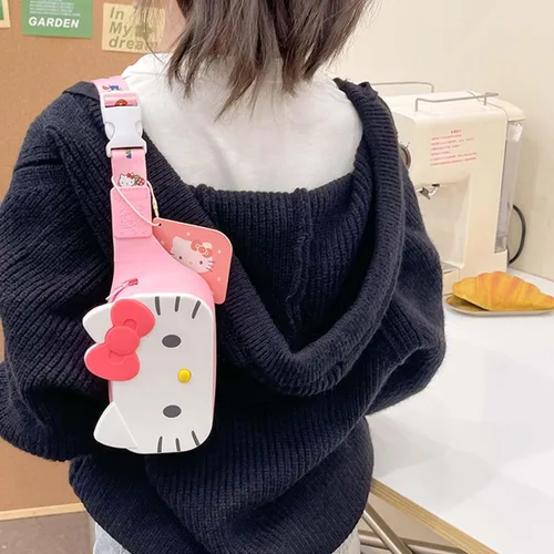 Miniatura 4 de Riñonera pequeña Kawaii para niños y adolescentes, Rojo