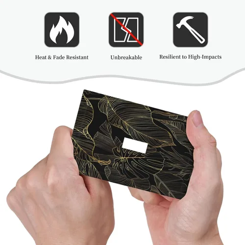 Miniatura 6 de Cubierta de interruptor de luz de palanca de hojas tropicales negras y doradas, hoja de palmera, decoración de 1 cuadrilla, placa frontal eléctrica