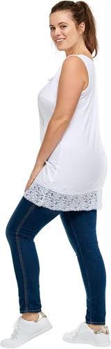 Miniatura 6 de Ellos Camiseta sin mangas tipo túnica con dobladillo de encaje para mujer