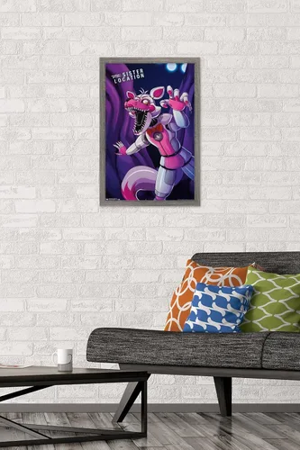 Miniatura 2 de Trends International Five Nights at Freddy's: Sister Location - Póster de pared Funtime Foxy, 14.725 x 22.375 pulgadas, versión enmarcada de madera