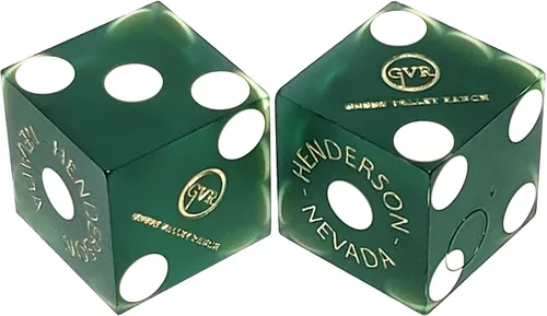 Miniatura 6 de Cyber-Deals Amplia selección de dados de 0.748 in pares de dados auténticos Nevada Casino TablePlayed dados Harveys Lake Tahoe púrpura pulido
