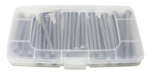 Miniatura 214 de iexcell 25 piezas M4 x 60/65/70/75/3.150 in paso de rosca 0.028 in acero inoxidable 304 cabeza hexagonal Tornillos Tornillos surtido Kit